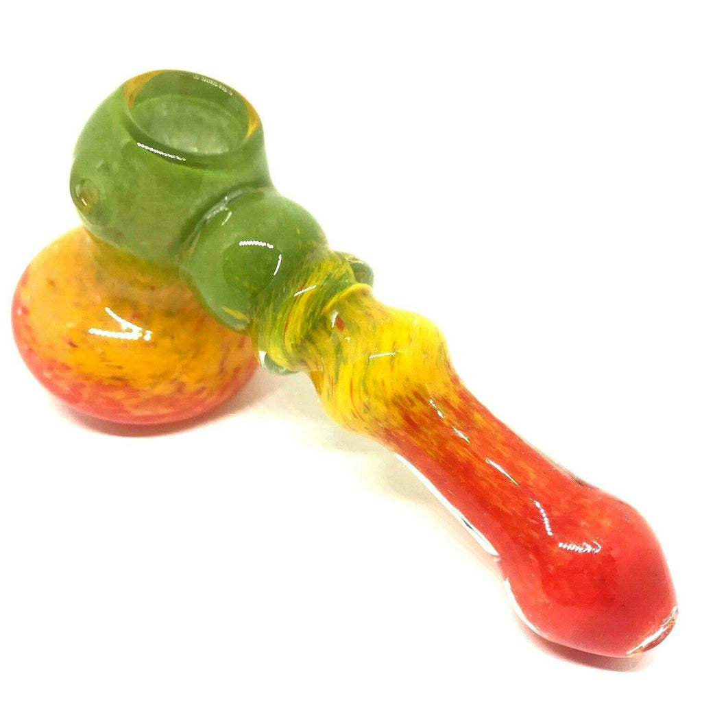 Rasta Zig Zag Glass Pipe - Kings Pipes