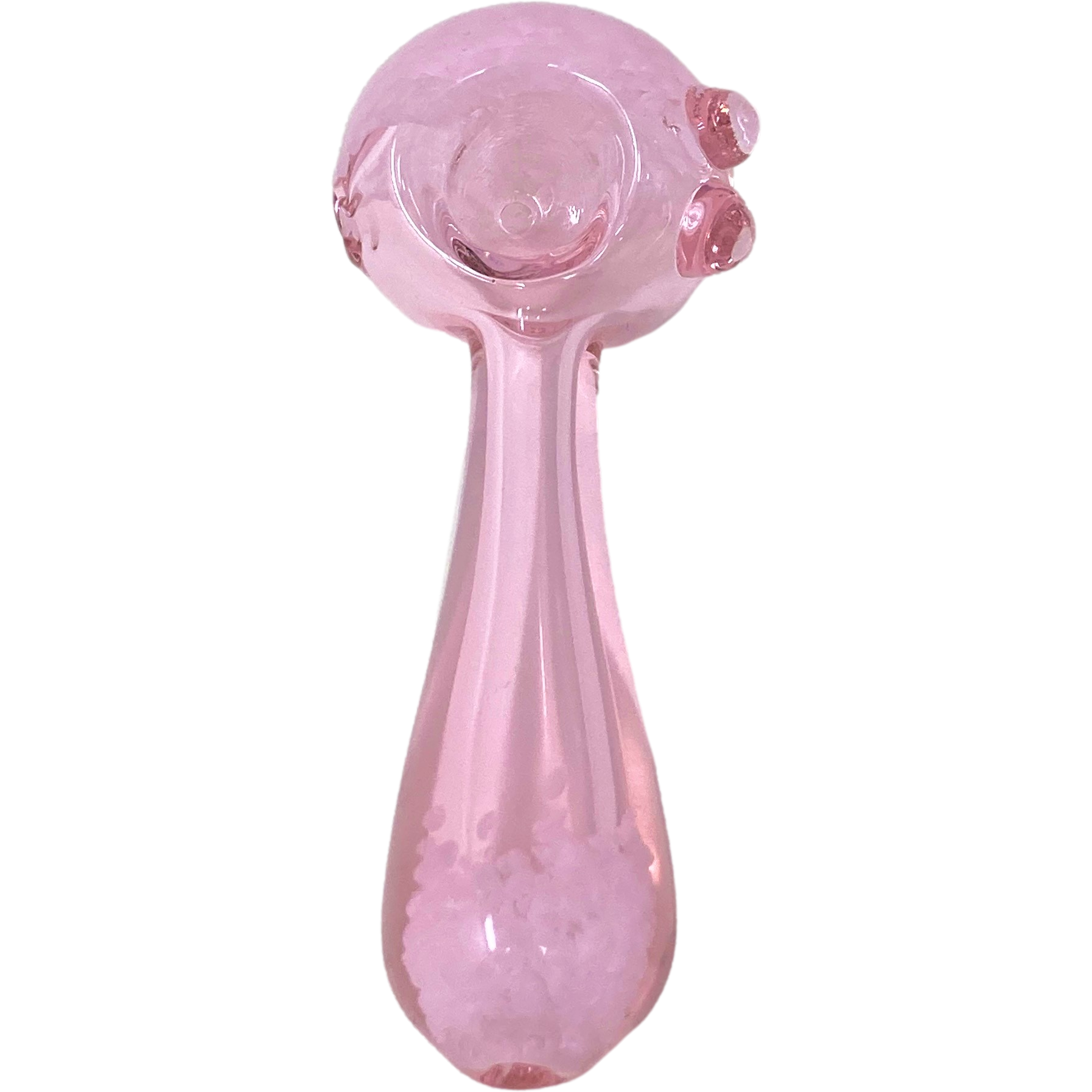 Clear Glass Pink Swirls Hand Pipe Glass Pipe For Sale